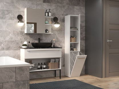 Badeværelsesskab NEL IV 30x31x174 cm Mat Hvid | 5904507201319
