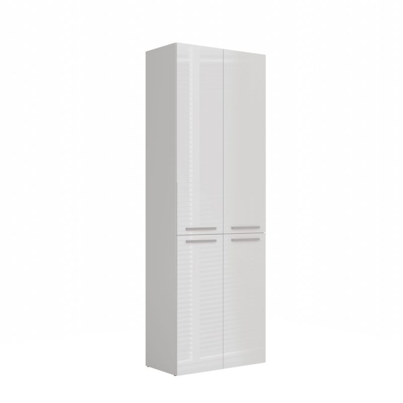 Badeværelsesskab Nel DD 2K 60x30x174 cm Hvid Højglans