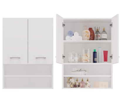 Topeshop Pola Mini DK væghængt badeværelsesskab - Mat hvid 30x64x90 cm, 1 stk.