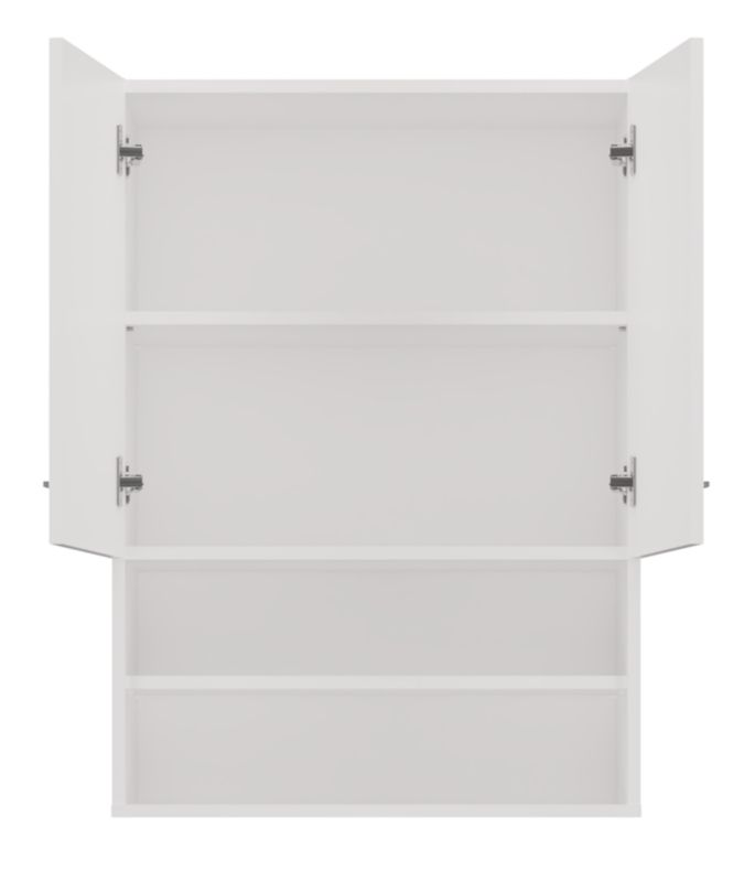 Topeshop Pola Mini DK væghængt badeværelsesskab - Højglans hvid 30 x 64 x 90 cm, 1 stk.