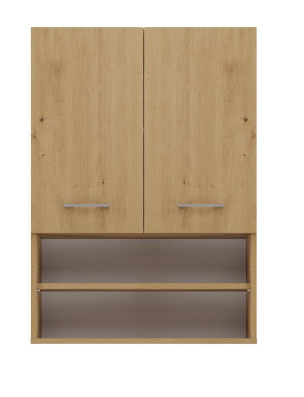 Topeshop Pola Mini DK hængeskab til badeværelse - Artisan egetræ 30 x 64 x 90 cm, 1 stk.