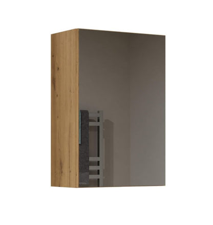 Topeshop væghængt badeværelsesskab med spejl Pola 1DL i Artisan eg 22x40x60 cm, 1 stk.