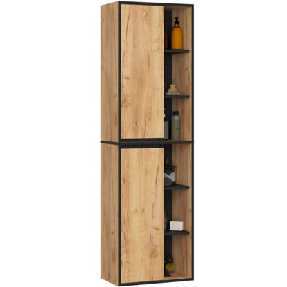Badeværelsesskab VAMI W50 50x170x30 cm Eg Craft/Sort