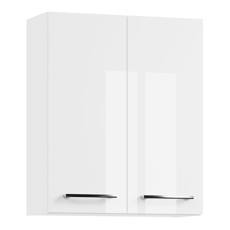 Badeværelsesskab Hængende 50x60 cm Hvid Højglans