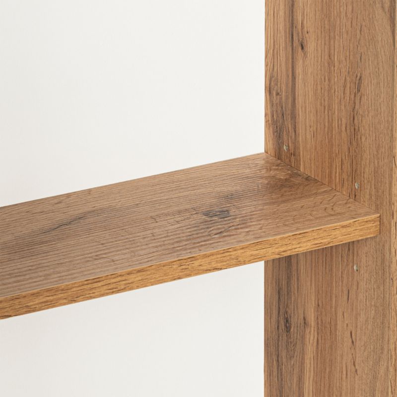 Væghængt Badeværelsesskab 60 cm Egetræ Wotan Sort Greb