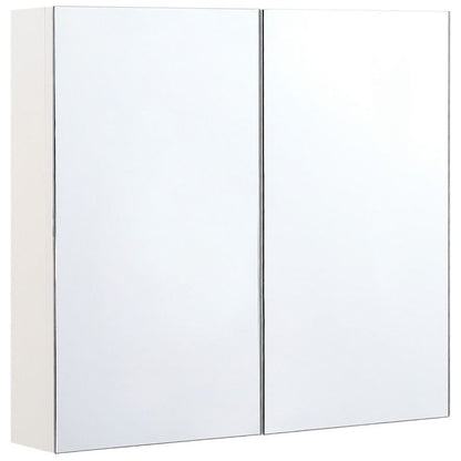 Badeværelsesskab med spejl Navarra 80x70x14 cm Hvid | 4251682264518