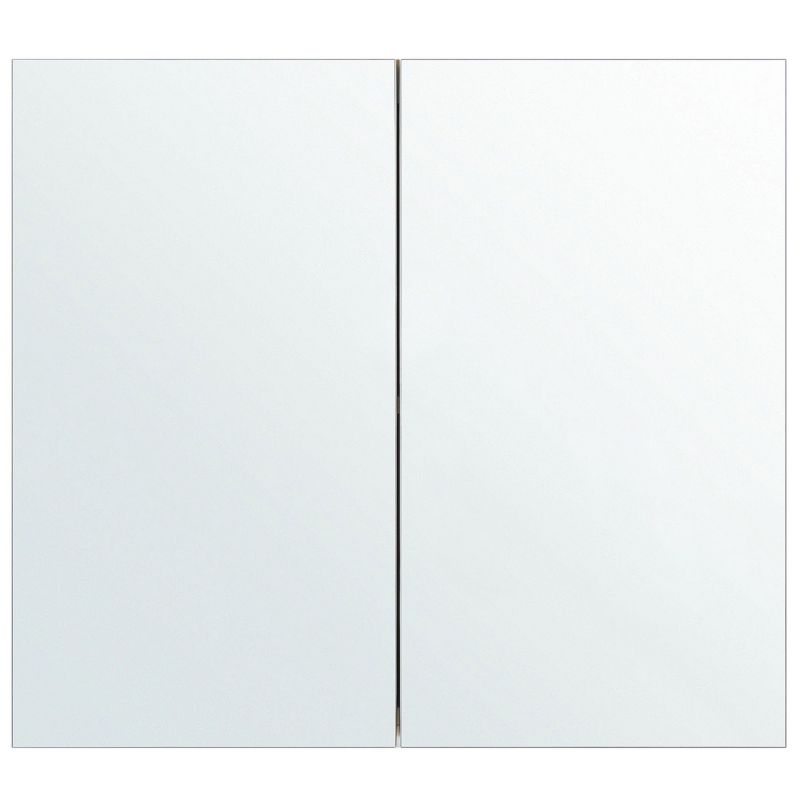 Badeværelsesskab med spejl Navarra 80x70x14 cm Hvid | 4251682264518