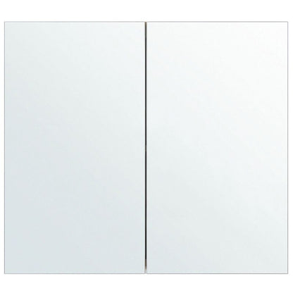 Badeværelsesskab med spejl Navarra 80x70x14 cm Hvid | 4251682264518