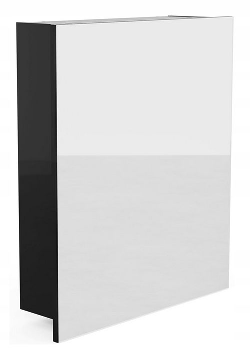Badeværelsesspejlskab 50 x 60 x 14 cm Sort med Stille Lukning