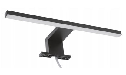 Badeskab med Spejl og LED 60x50x14 cm Sort Højrehængt