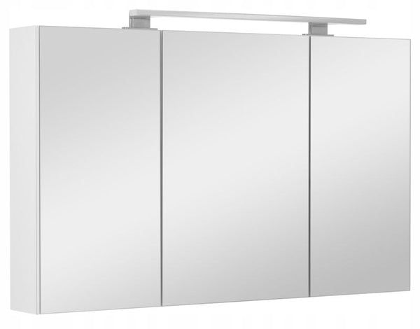 Spejlskab 100 cm Hvid Højglans med LED-Belysning