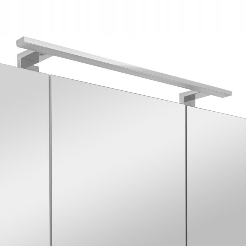 Spejlskab 100 cm Hvid Højglans med LED-Belysning
