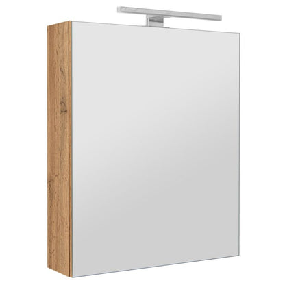 Spejlskab med LED 50 cm Egetræ Wotan Hvid