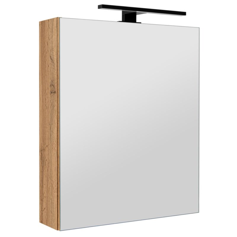 Spejlskab ADA 50x60 cm Wotan Eg med LED-lys
