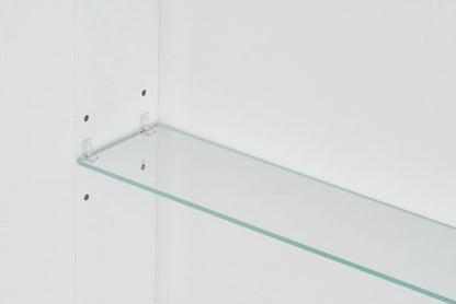 Badeværelsesskab med Spejl Væghængt 60x90x14 cm Hvid Mat | 5905369501371