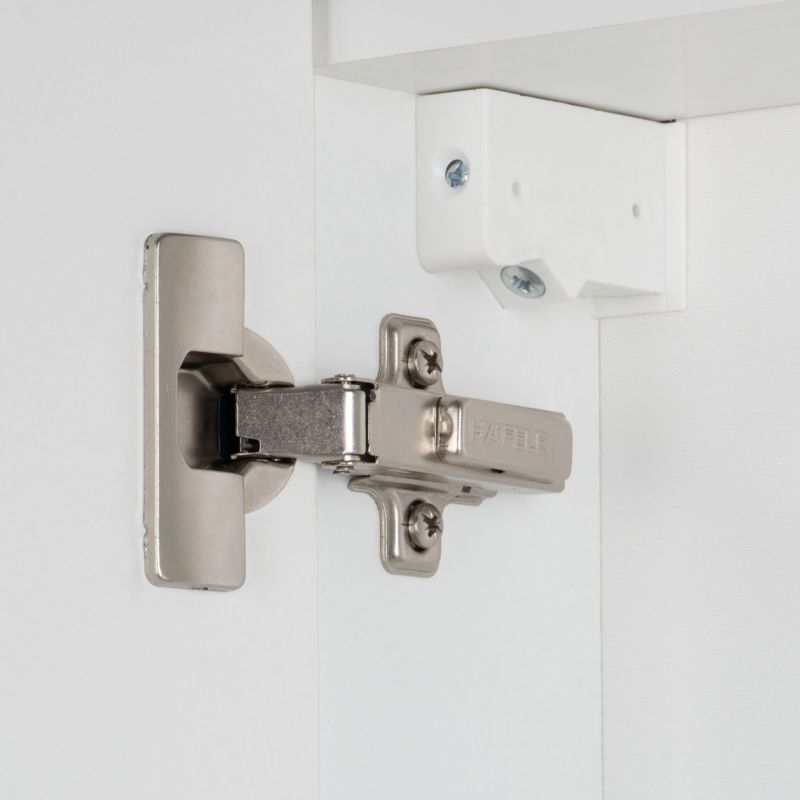 Badeværelsesskab med Spejl Væghængt 60x90x14 cm Hvid Mat | 5905369501371