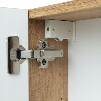 Badeværelsesskab med Spejl 80 cm Eg Wotan LED Belysning Hængende