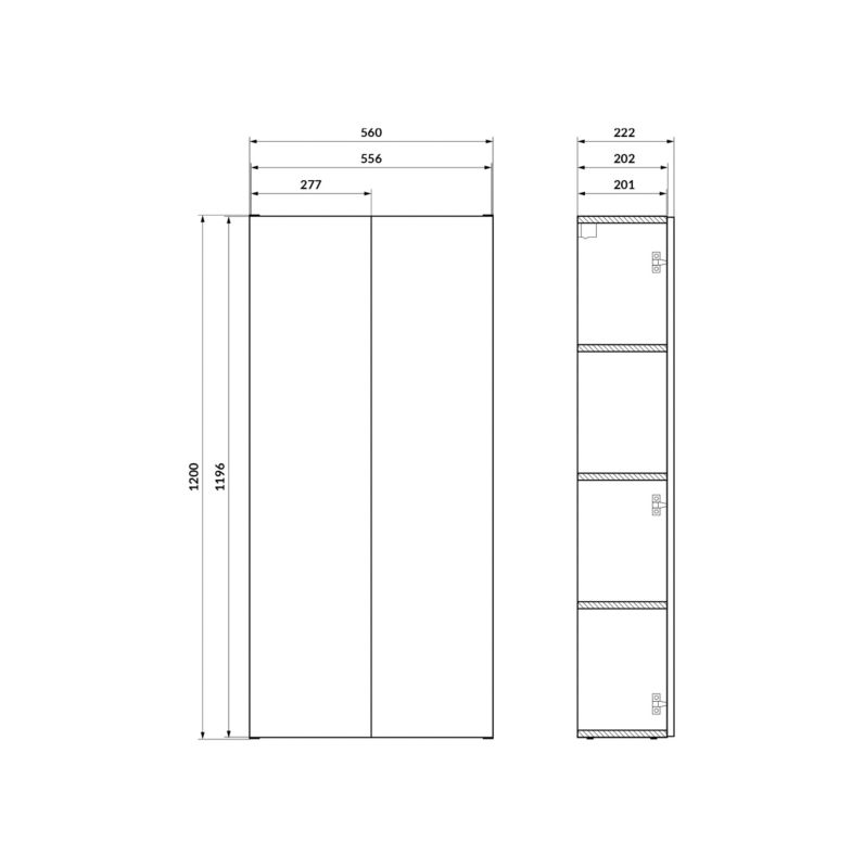 Underskab Mille 22x56x120 cm Kaszmir | 5901771166849