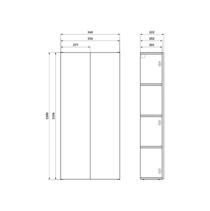 Underskab Mille 22x56x120 cm Kaszmir | 5901771166849