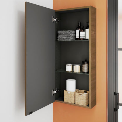 GoodHome Imandra væghængt skab 40 x 90 x 15 cm valnød