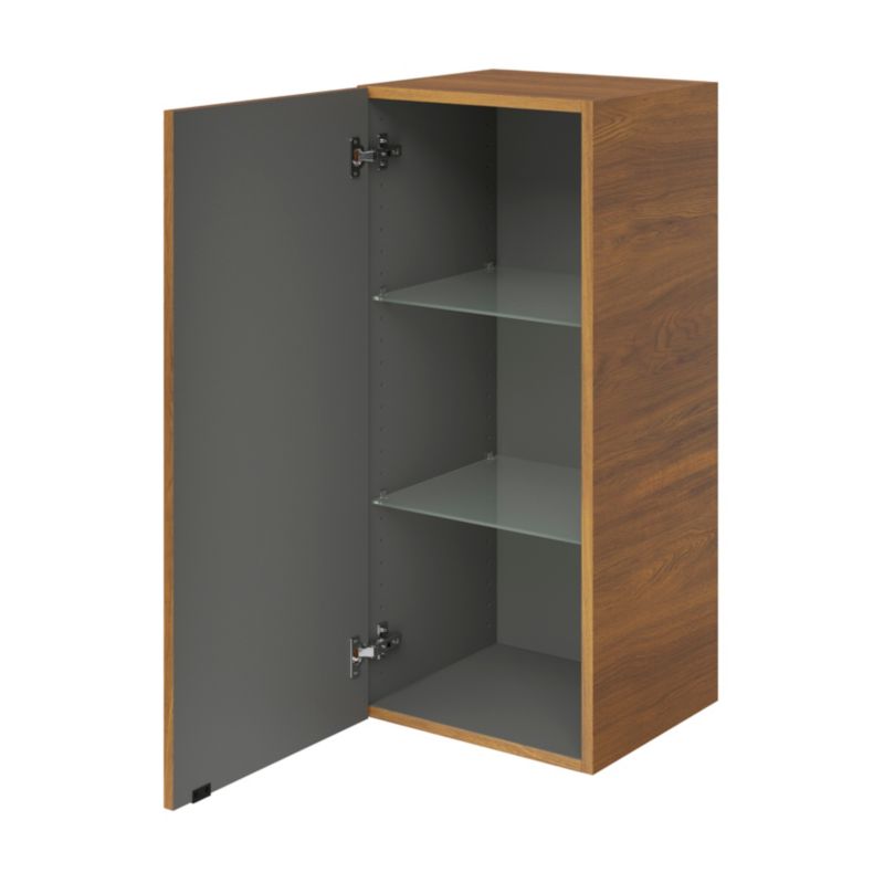 Vægskab 40 x 90 x 36 cm Valnød med Cirkel Dæmper