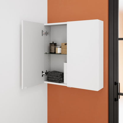 GoodHome Imandra væghængt skab 60 x 60 x 15 cm mat hvid