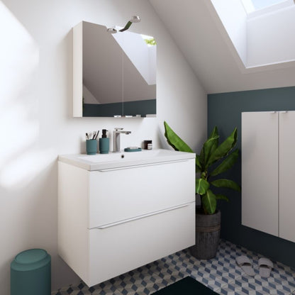 GoodHome Imandra væghængt skab 60 x 90 x 15 cm mat hvid