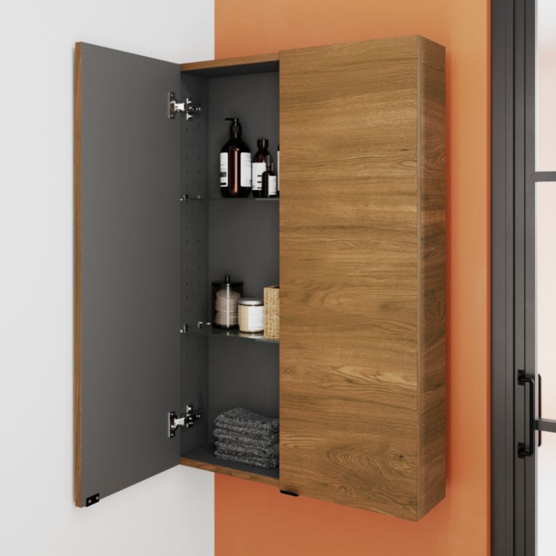 GoodHome Imandra væghængt skab 60 x 90 x 15 cm valnød