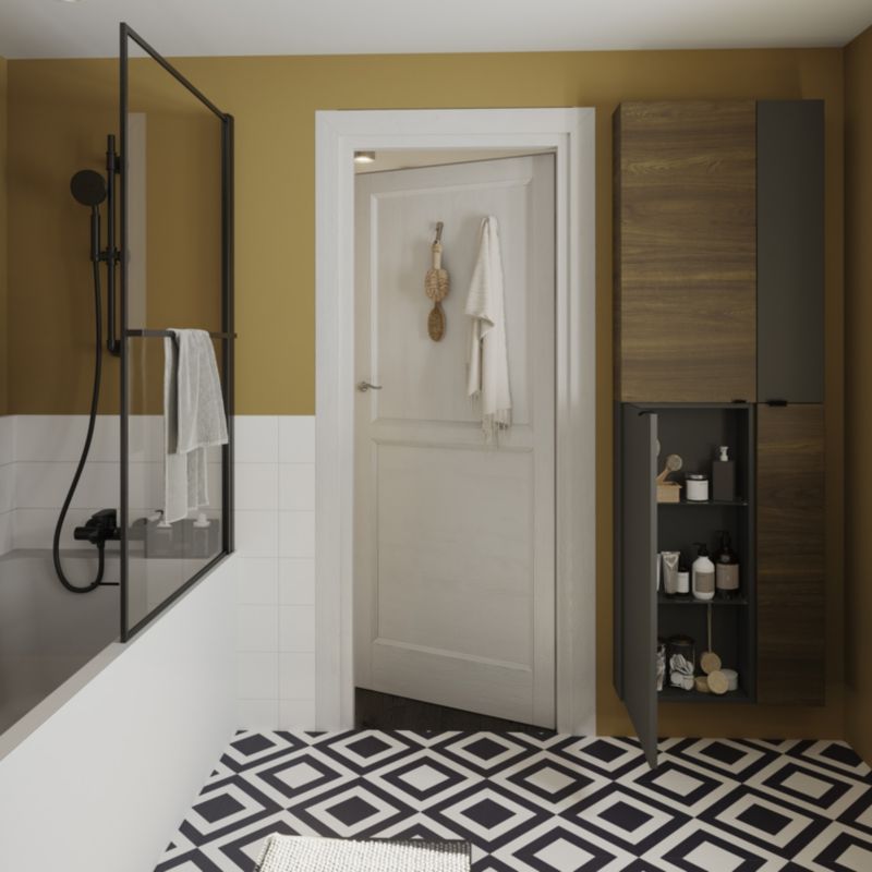 GoodHome Imandra Slim vægskab 20 x 90 x 36 cm valnød