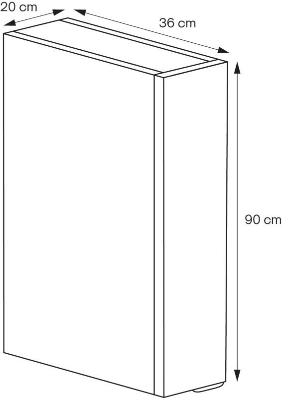 Vægskab Imandra Slim 20 x 90 x 36 cm Valnød