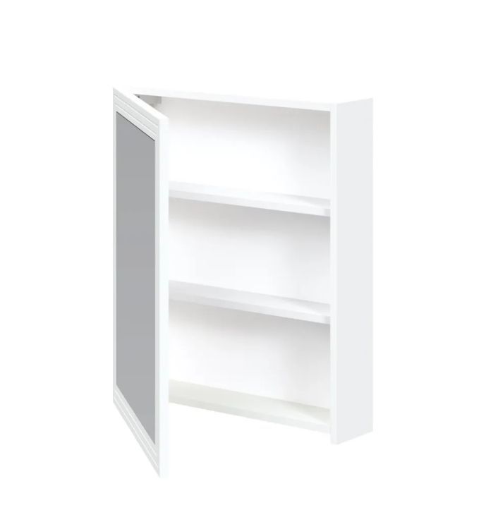 Halmar badeværelsesskab TORETO 1D 60 cm mat hvid med spejl, 1 stk.