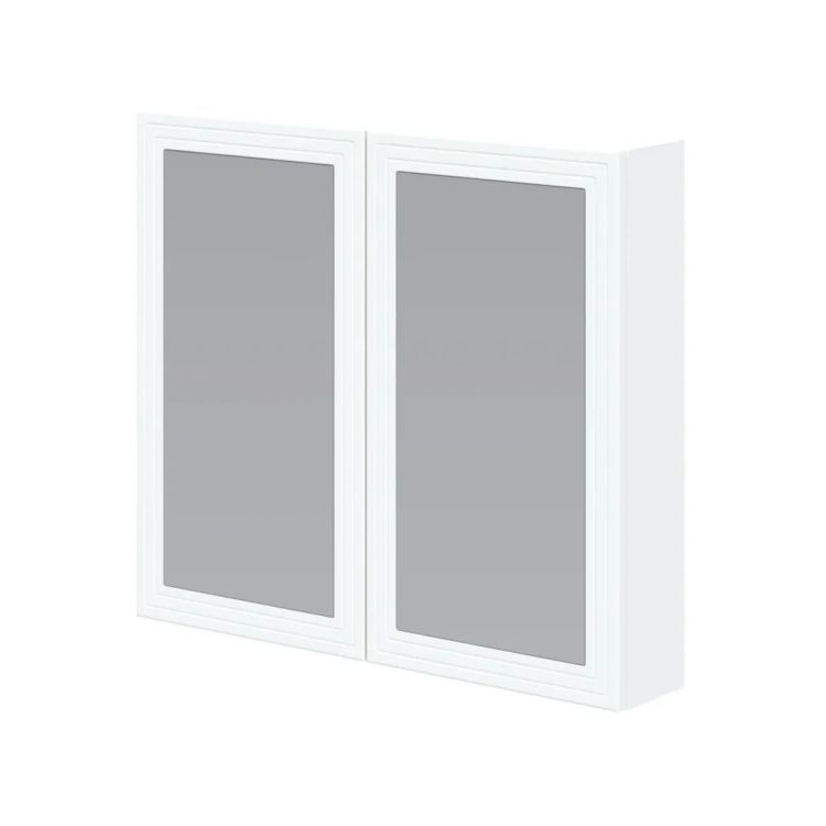 Halmar badeværelsesskab TORETO 2D 80 cm mat hvid med spejl, 1 stk
