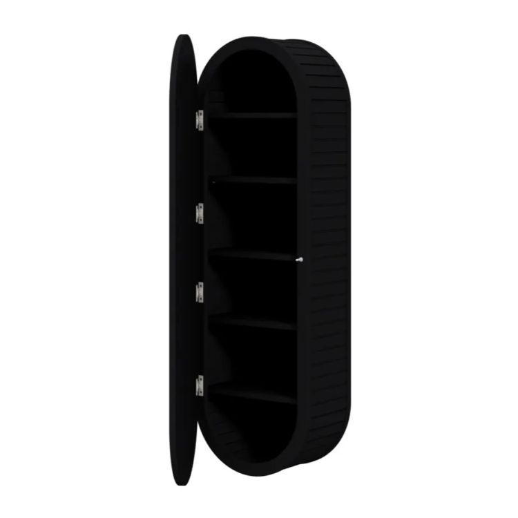 Halmar Venezia 1D badeværelsesskab 43 cm mat sort 1 stk