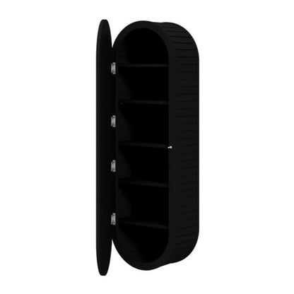Halmar Venezia 1D badeværelsesskab 43 cm mat sort 1 stk