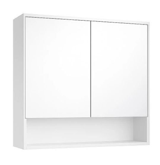 Spejlskab 80 x 65 cm Hvid Mat 4 Hylder | 5904006837552