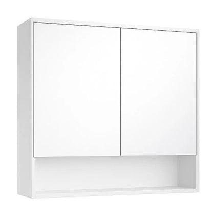 Spejlskab 80 x 65 cm Hvid Mat 4 Hylder | 5904006837552
