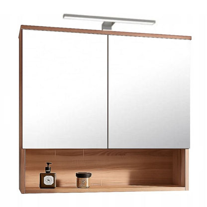 Spejlskab med LED-belysning 80x65 cm Sonoma eg | 5904006837576