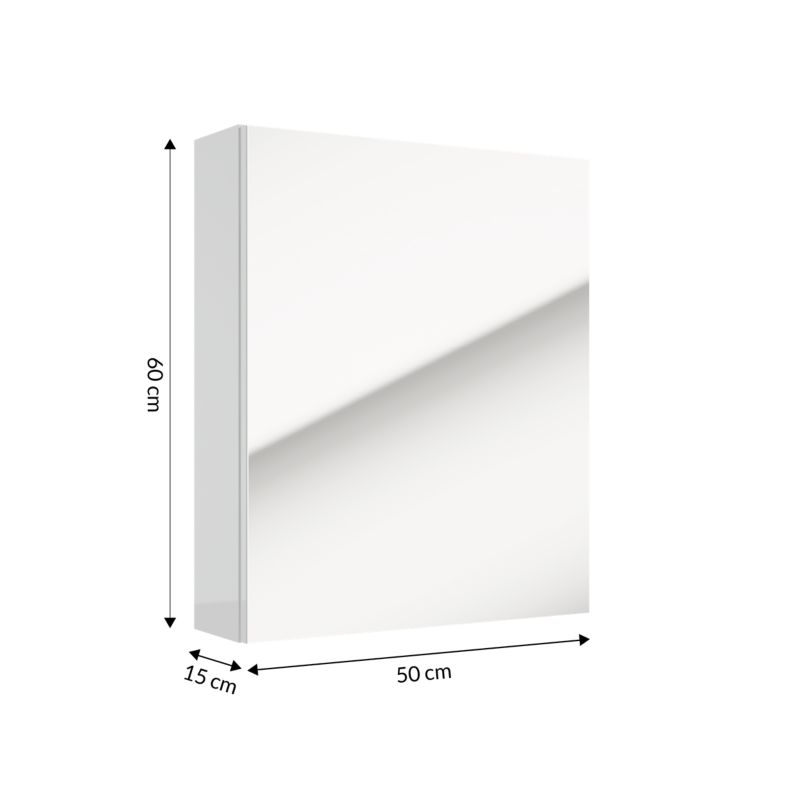 Spejlskab 50 x 60 cm Hvid Laminat | 5906365567873