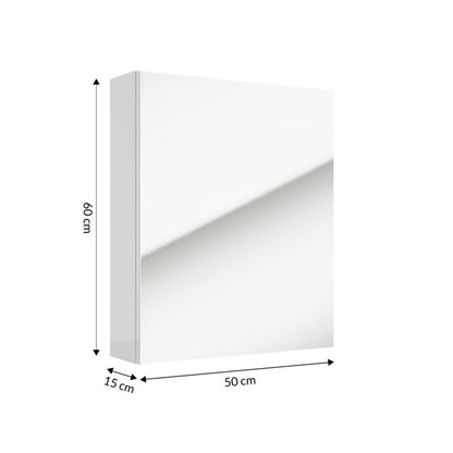 Spejlskab 50 x 60 cm Hvid Laminat | 5906365567873