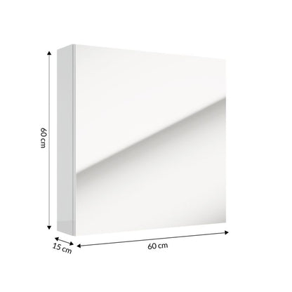 Spejlskab 60 x 60 cm Hvid Laminat 14 cm Dybde