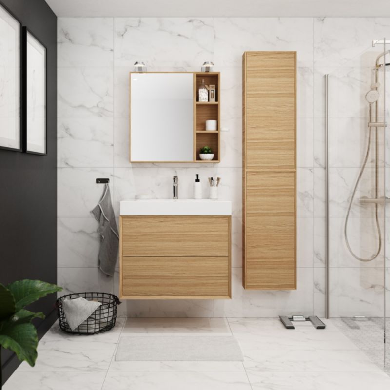 Spejlkabinet Avela 50 x 70 x 15 cm Brun