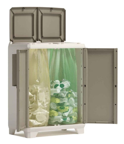 Keter Split Premium Wood affaldsskab 68 x 39 x 92 cm brun 1 stk.