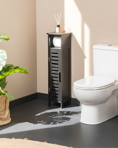 Toiletpapirskab OLATHE 18x17x72 cm Sort | 4069605056689