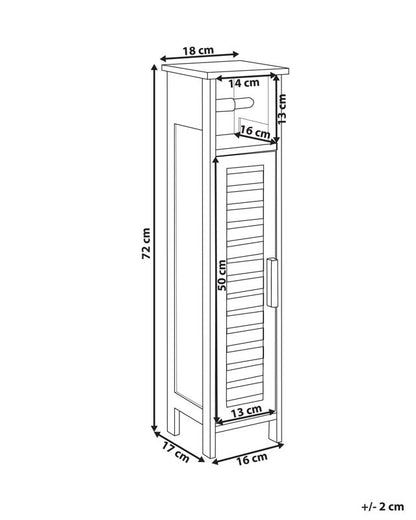 Toiletpapirskab OLATHE 18x17x72 cm Sort | 4069605056689