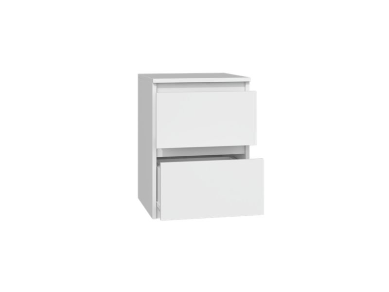 Topeshop Malwa M2 natbord hvid 2 stk. 30 x 30 x 40 cm