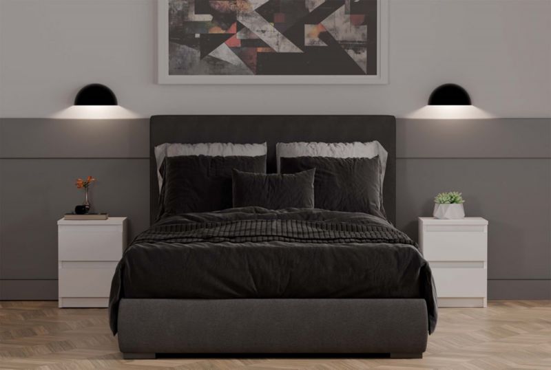 Topeshop Malwa M2 natbord hvid 2 stk. 30 x 30 x 40 cm