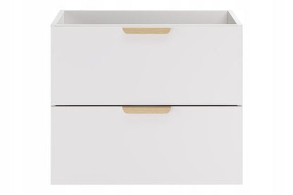 Underskab 120 cm med Bordplade Hvid Mat Eg Cremona 2 Skuffer