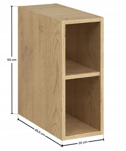 Underskab 120 cm med Bordplade Hvid Mat Eg Cremona 2 Skuffer
