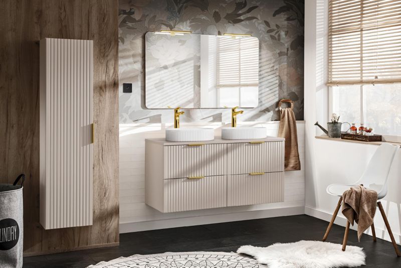 Væghængt Underskab 40 cm Rillet Beige 1 Stk. | 5906667160970