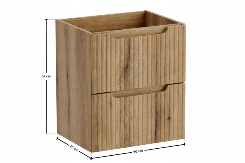 Underskab 50 cm Eg Coast Evoke Rillet Hvid Nova